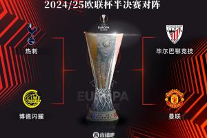 欧联半决赛赛程：两回合时间5月2日和7日，曼联先客后主